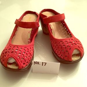 Adventure On Red Peep Toe Maryjane Shoes
